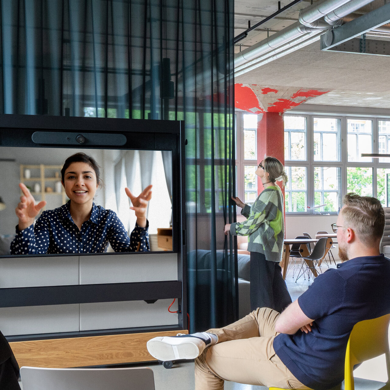 Videokonferenz mit Menschen